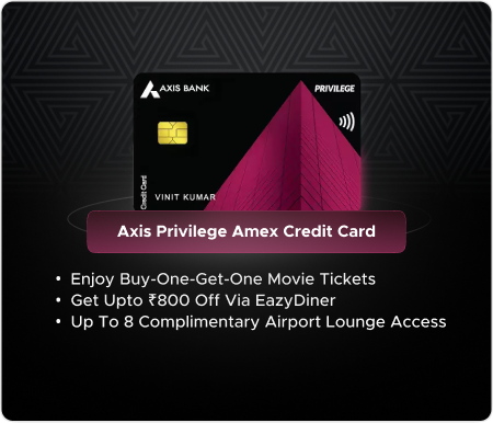 Axis Privilege Amex Credit Card - Packed with a host of attractive benefits!